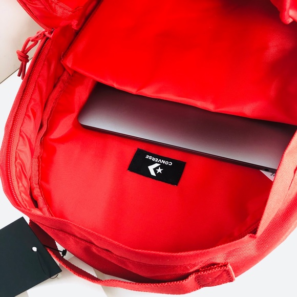 Converse Ctas Unisex All Purpose Backpack/Bag Red - Picture 3 of 8